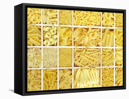 Still Life: Various Types of Pasta in White Typesetter's Case-null-Framed Premier Image Canvas