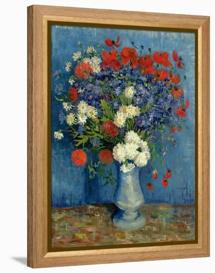 Still Life: Vase with Cornflowers and Poppies, 1887-Vincent van Gogh-Framed Premier Image Canvas