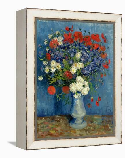 Still Life: Vase with Cornflowers and Poppies, 1887-Vincent van Gogh-Framed Premier Image Canvas