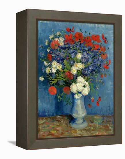 Still Life: Vase with Cornflowers and Poppies, 1887-Vincent van Gogh-Framed Premier Image Canvas