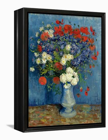 Still Life: Vase with Cornflowers and Poppies, 1887-Vincent van Gogh-Framed Premier Image Canvas