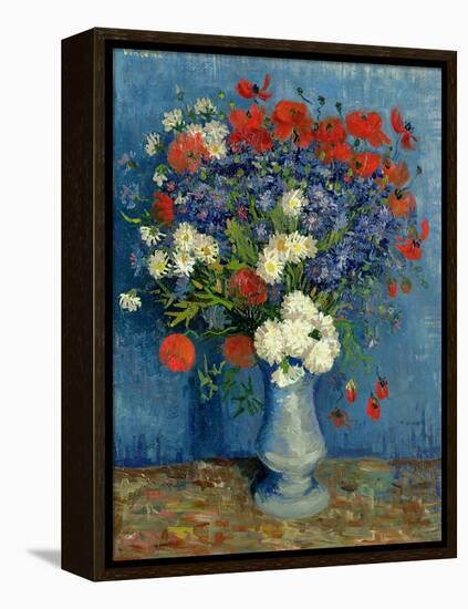 Still Life: Vase with Cornflowers and Poppies, 1887-Vincent van Gogh-Framed Premier Image Canvas