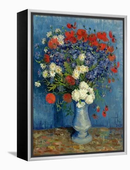 Still Life: Vase with Cornflowers and Poppies, 1887-Vincent van Gogh-Framed Premier Image Canvas