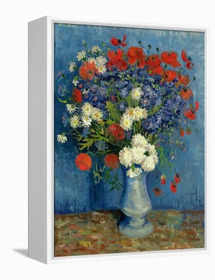 Still Life: Vase with Cornflowers and Poppies, 1887-Vincent van Gogh-Framed Premier Image Canvas