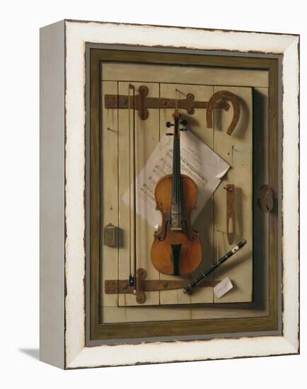 Still Life, Violin and Music, 1888-William Michael Harnett-Framed Premier Image Canvas