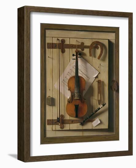 Still Life, Violin and Music, 1888-William Michael Harnett-Framed Giclee Print