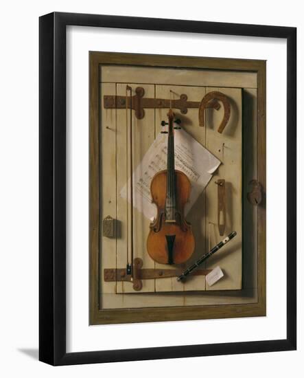 Still Life, Violin and Music, 1888-William Michael Harnett-Framed Giclee Print