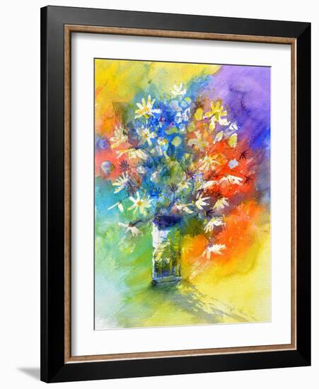 Still Life Watercolor-Pol Ledent-Framed Art Print