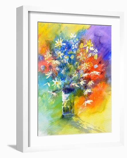 Still Life Watercolor-Pol Ledent-Framed Art Print