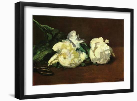 Still Life, White Peony-Edouard Manet-Framed Art Print