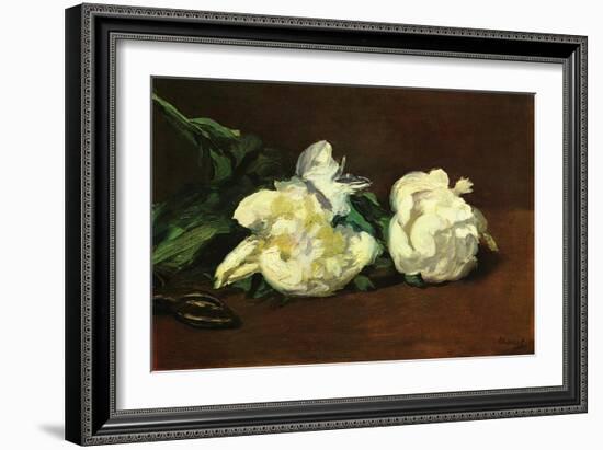 Still Life, White Peony-Edouard Manet-Framed Art Print