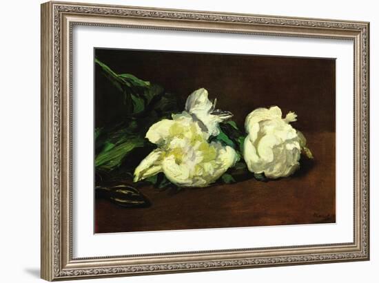 Still Life, White Peony-Edouard Manet-Framed Art Print