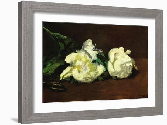 Still Life, White Peony-Edouard Manet-Framed Art Print