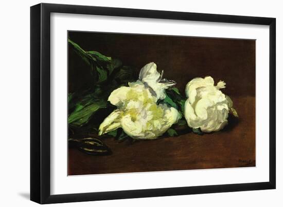 Still Life, White Peony-Edouard Manet-Framed Art Print