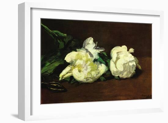 Still Life, White Peony-Edouard Manet-Framed Art Print