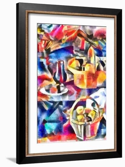 still life with a basket II,2017-Alex Caminker-Framed Giclee Print