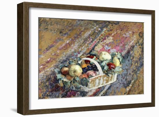 Still Life with a Basket of Fruit; Nature Morte Au Panier De Fruits-Henri Lebasque-Framed Giclee Print