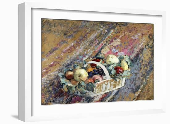 Still Life with a Basket of Fruit; Nature Morte Au Panier De Fruits-Henri Lebasque-Framed Giclee Print