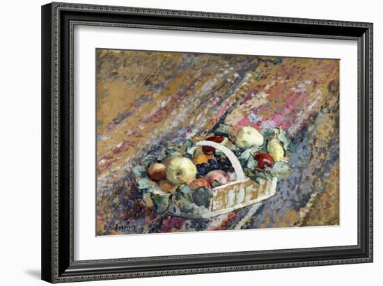 Still Life with a Basket of Fruit; Nature Morte Au Panier De Fruits-Henri Lebasque-Framed Giclee Print