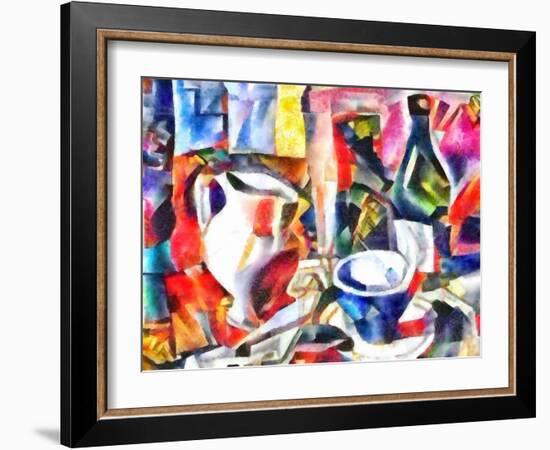 still life with a bottle,2017-Alex Caminker-Framed Giclee Print