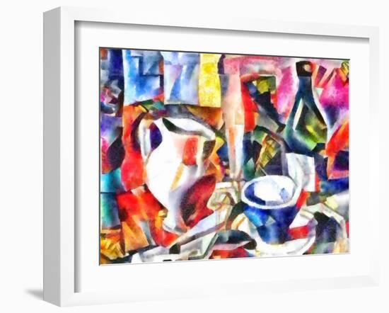 still life with a bottle,2017-Alex Caminker-Framed Giclee Print