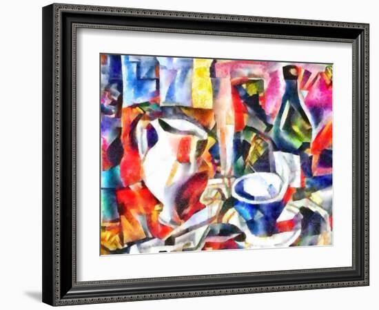 still life with a bottle,2017-Alex Caminker-Framed Giclee Print