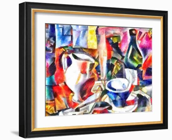 still life with a bottle,2017-Alex Caminker-Framed Giclee Print