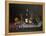 Still Life with a Bottle of Champagne and Two Glasses, with Various Fruit-null-Framed Premier Image Canvas