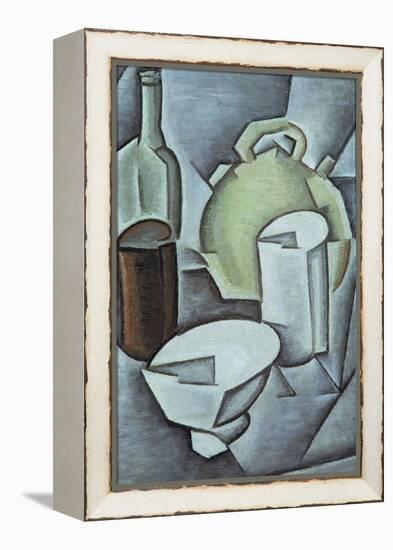 Still Life with a Bottle of Wine and an Earthenware Water Jug, 1911-Juan Gris-Framed Premier Image Canvas