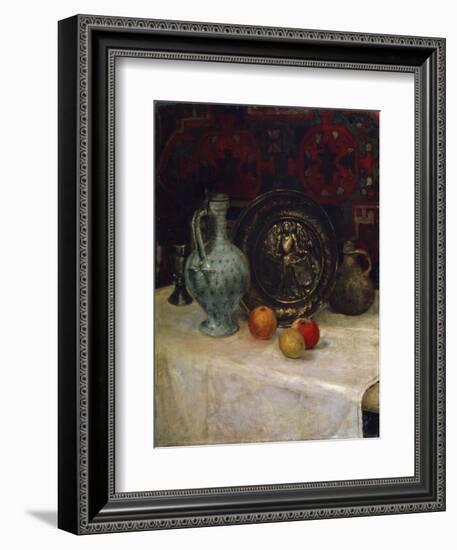 Still Life with a Brass Plate, Late 19th or Early 20th Century-Paula Modersohn-Becker-Framed Giclee Print