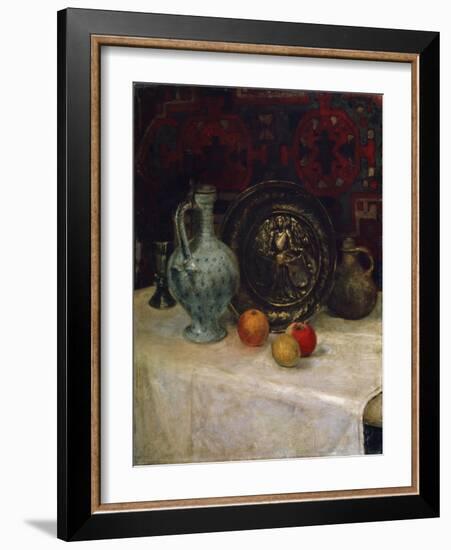 Still Life with a Brass Plate, Late 19th or Early 20th Century-Paula Modersohn-Becker-Framed Giclee Print