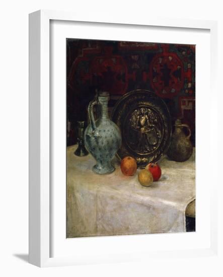 Still Life with a Brass Plate, Late 19th or Early 20th Century-Paula Modersohn-Becker-Framed Giclee Print