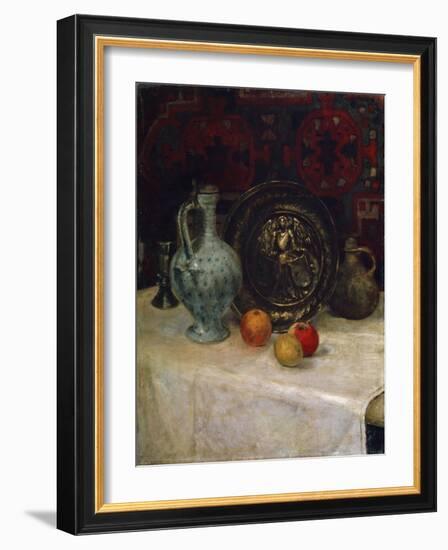 Still Life with a Brass Plate, Late 19th or Early 20th Century-Paula Modersohn-Becker-Framed Giclee Print