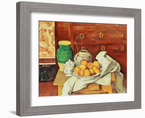 Still Life with a Chest of Drawers, 1883-87-Paul Cézanne-Framed Giclee Print