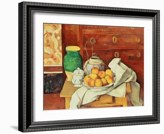 Still Life with a Chest of Drawers, 1883-87-Paul Cézanne-Framed Giclee Print