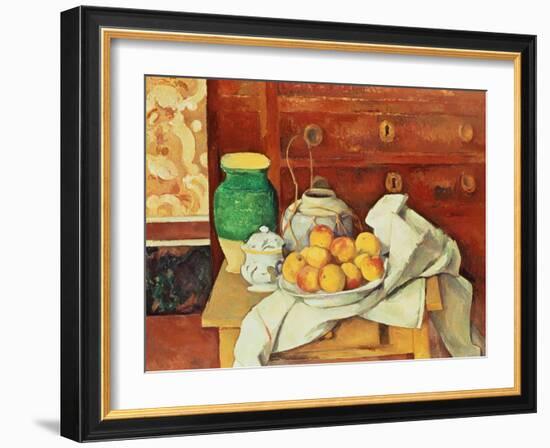 Still Life with a Chest of Drawers, 1883-87-Paul Cézanne-Framed Giclee Print