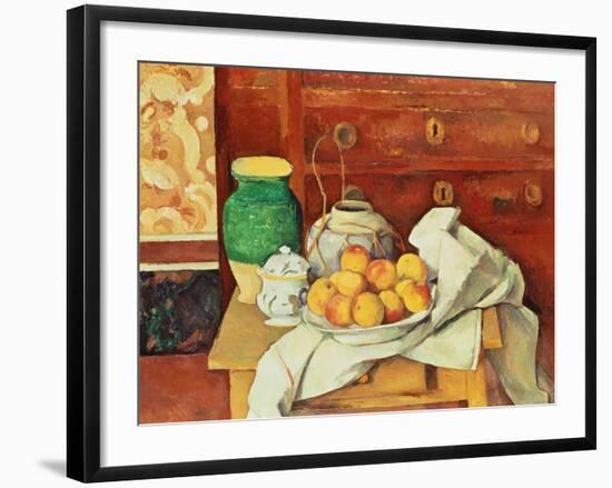 Still Life with a Chest of Drawers, 1883-87-Paul Cézanne-Framed Giclee Print
