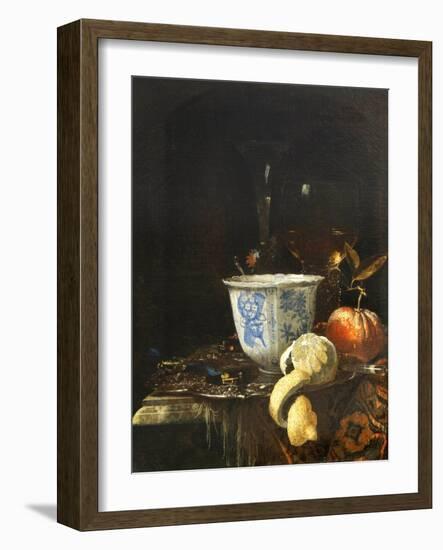 Still Life with a Chinese Porcelain Bowl, 17Th Century (Oil on Canvas)-Willem Kalf-Framed Giclee Print