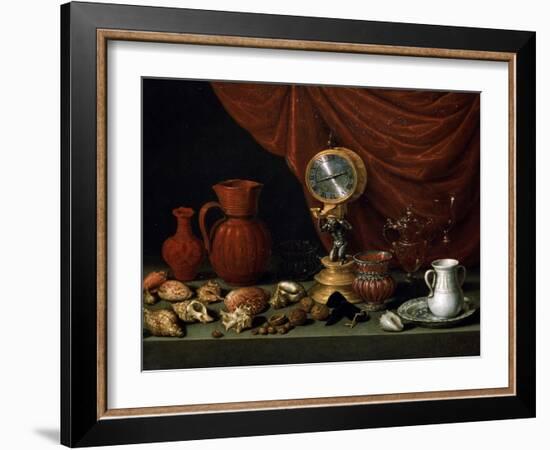 Still Life with a Clock, 1652-Antonio Pereda y Salgado-Framed Giclee Print