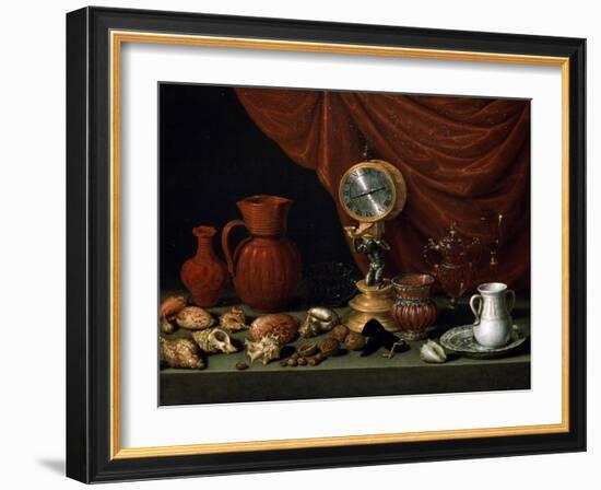 Still Life with a Clock, 1652-Antonio Pereda y Salgado-Framed Giclee Print