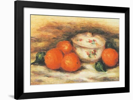 Still Life with a Covered Dish and an Orange-Pierre-Auguste Renoir-Framed Art Print