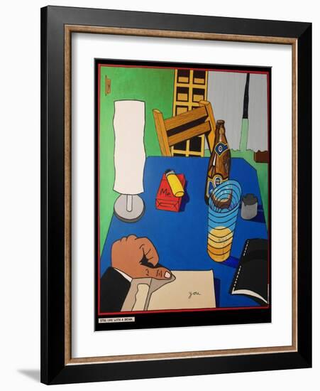 Still life with a drink, 2001-Timothy Nathan Joel-Framed Giclee Print