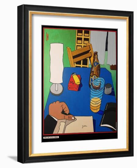 Still life with a drink, 2001-Timothy Nathan Joel-Framed Giclee Print