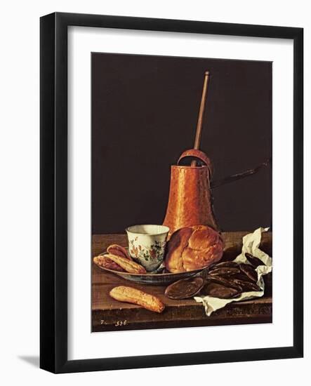Still Life with a Drinking Chocolate Set, 1770-Luis Egidio Melendez-Framed Giclee Print