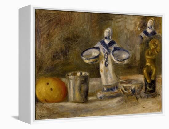 Still Life with a Faience Figure, 19th Century-Pierre-Auguste Renoir-Framed Premier Image Canvas