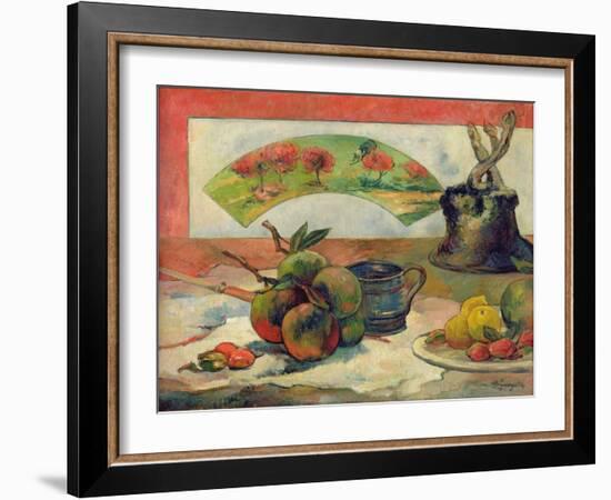 Still Life with a Fan, c.1889-Paul Gauguin-Framed Giclee Print