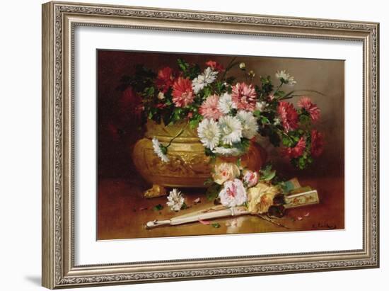 Still Life with a Fan-Eugene Henri Cauchois-Framed Giclee Print