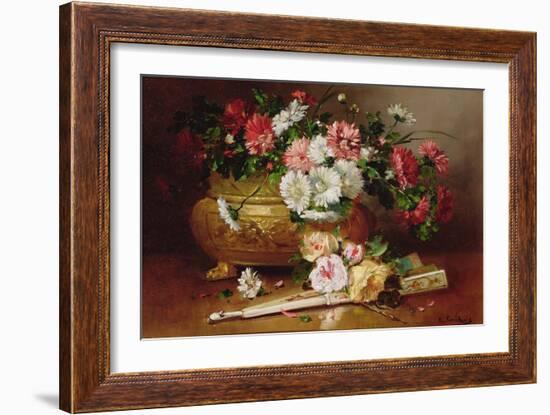 Still Life with a Fan-Eugene Henri Cauchois-Framed Giclee Print