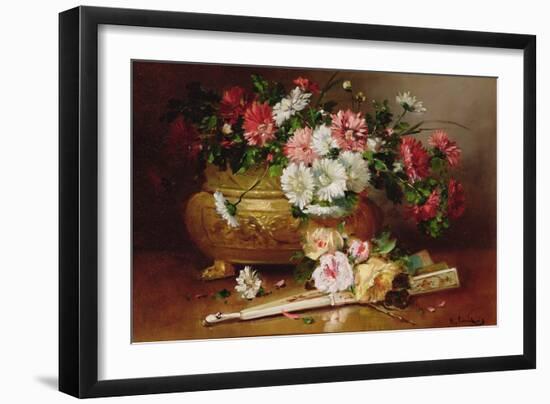 Still Life with a Fan-Eugene Henri Cauchois-Framed Giclee Print