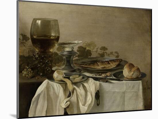 Still Life with a Fish, 1647-Pieter Claesz-Mounted Giclee Print